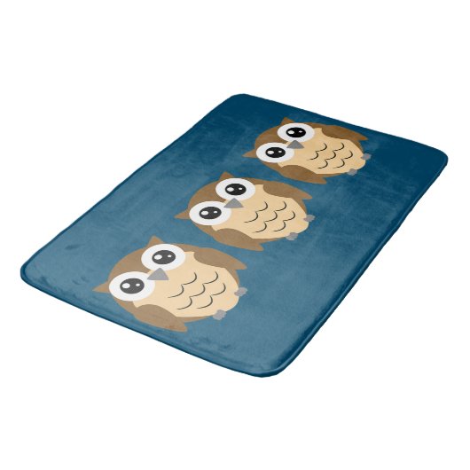 Tapis De Bain Petit Chouette Conception Bain Mat (Angle)