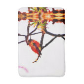 Tapis De Bain Petit colibri bronze, or, rouge et violet (Devant (Vertical))