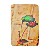 Tapis De Bain Petit colibri vert et rouge (Devant (Vertical))