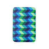 Tapis de bain petit format ombré bleu-vert à chevr (Devant (Vertical))