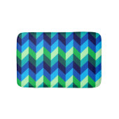 Tapis de bain petit format ombré bleu-vert à chevr (Devant)