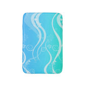 Tapis de bain petit format Turquoise Mer Tourbillo (Devant (Vertical))