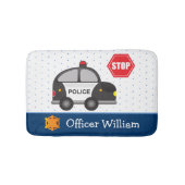 Tapis De Bain Petit Garçon policier et voiture (Devant)