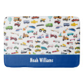 Tapis De Bain Petit Garçon Things That Move Vehicle Cars Kid (Devant)