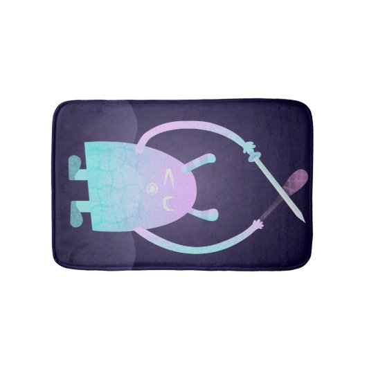 Tapis De Bain Petit Monstre Bleu (Devant)