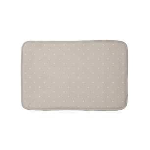 Tapis De Bain Petit motif à pois blancs sur un beige grisâtre co