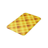 Tapis de bain petit plaid jaune jaune vif (Angle)