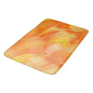 Tapis De Bain Petit taillé dans le jaune et beaucoup d'orange