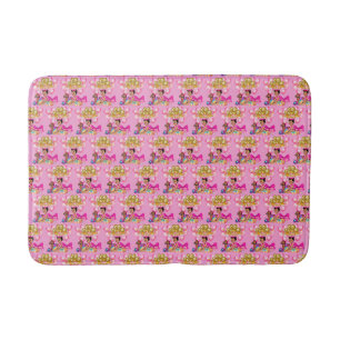 Tapis De Bain Petite fille en rose
