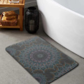 Tapis De Bain Petite Fleur Grise Tombée
