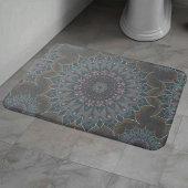 Tapis De Bain Petite Fleur Grise Tombée