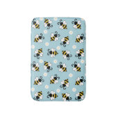 Tapis De Bain Petites abeilles mignonnes et fleurs marguerites m (Devant (Vertical))