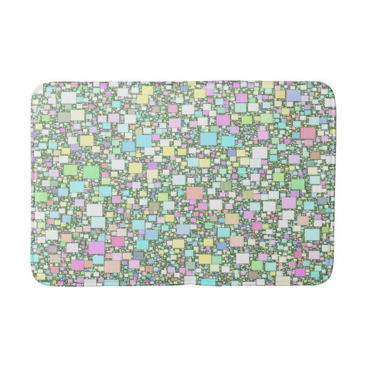 Tapis De Bain Petites boîtes Pastel Artwork Abstrait (Devant)