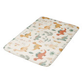 Tapis De Bain Petits Dinosaures Beige Neutre Tons (Angle)