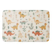 Tapis De Bain Petits Dinosaures Beige Neutre Tons (Devant)