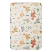 Tapis De Bain Petits Dinosaures Beige Neutre Tons (devant Vertical)