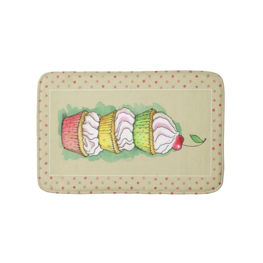 Tapis De Bain Petits gâteaux d'aquarelle. Illustration de (Devant)