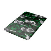 Tapis De Bain Petits panda sur vert foncé (Angle)