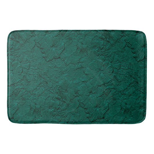 Tapis De Bain Pétunias Sculpté, Jade Green-Large Bain Mat (Devant)