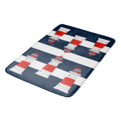 Tapis de bain - Phare à rayures bleues (Angle)