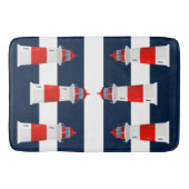 Tapis de bain - Phare à rayures bleues (Devant)