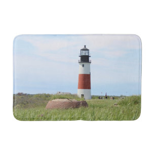 Tapis De Bain Phare de Sankaty Head, Nantucket MA Bath Mat