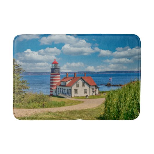 Tapis De Bain Phare de West Quoddy Head, Lubec, Maine (Devant)