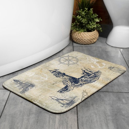 Tapis De Bain Phare Nautique vintage