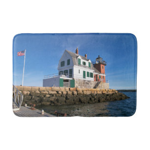Tapis De Bain Phare Rockland Breakwater, Maine Bath Mat