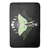 Tapis De Bain Phases Luna Moth Moon Noir (devant Vertical)