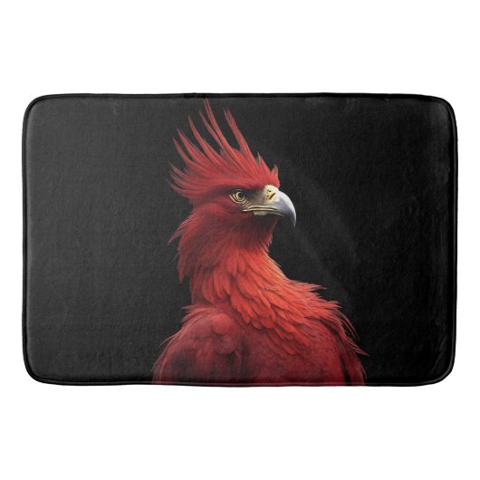 Tapis De Bain Phénix écarlate assis fièrement (Devant)