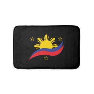 Tapis De Bain Philippines Philippin Pilipino Drapeau