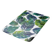Tapis De Bain Philodendron vert et bleu du feuillage Botanique (Angle)