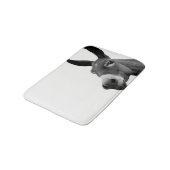 Tapis De Bain Photo d'animal d'âne noir et blanc (Angle)