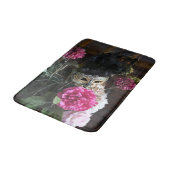Tapis De Bain Photo de fleurs et plumes de masque (Angle)