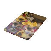Tapis De Bain Photo de Fleurs violettes et jaunes (Angle)