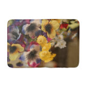 Tapis De Bain Photo de Fleurs violettes et jaunes (Devant)