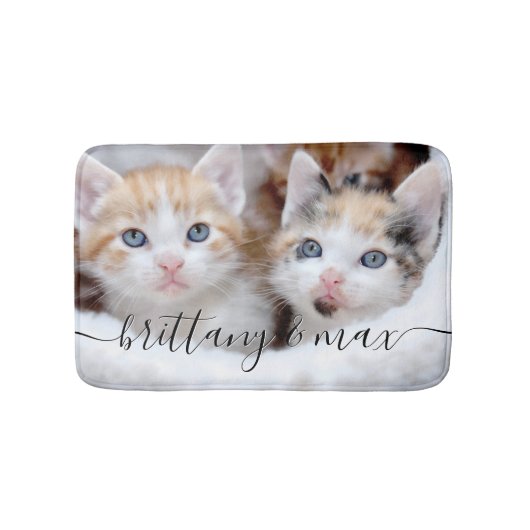 Tapis De Bain Photo de vos chatons mignons (Devant)