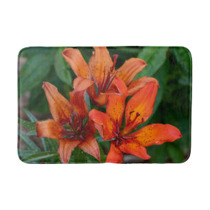Tapis De Bain Photo Fleur, Jour Orange Lily