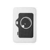 Tapis De Bain Photo Pop Art noir et blanc (Devant (Vertical))