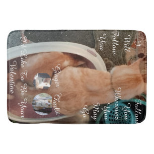 Tapis de bain photo texte humour de la Saint-Valen