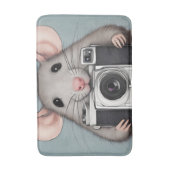 Tapis De Bain Photographe de Cute Rat (Devant (Vertical))