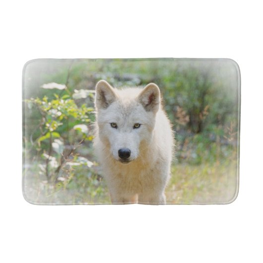 Tapis De Bain Photographie animale, Loup gris (Devant)