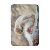 Tapis De Bain Photographie animale, singe macaque (Devant (Vertical))