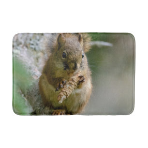 Tapis De Bain Photographie de faune de l'écureuil brun
