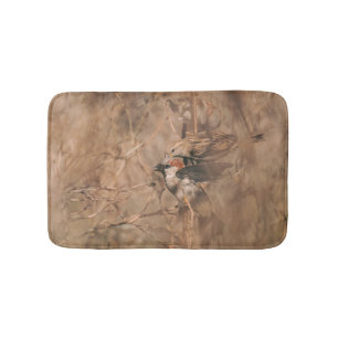 Tapis De Bain Photographie de la nature de moineaux bruns vifs