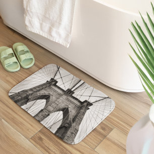 Tapis De Bain Photographie noir et blanc Pont Brooklyn