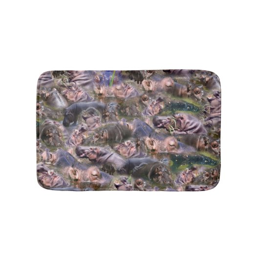 Tapis De Bain Photos Hippo Collarger Petite Mousse Mousse Mat (Devant)