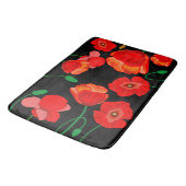 Tapis De Bain Photos rouges sur arrière - plan noir (Angle)