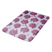 Tapis De Bain Physalis rose Fleur Motif Pastel Botanique (Angle)